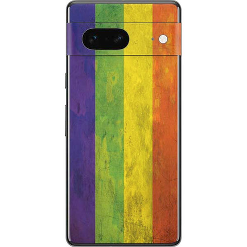 Distressed Rainbow Flag Pixel Skins